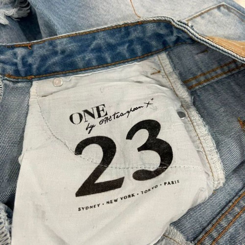 One Teaspoon High Waist‎ Skirt 23 Long Rise Super Fitted Distressed Jean - Picture 5 of 9